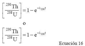 ecuacion de datacion radiometricas