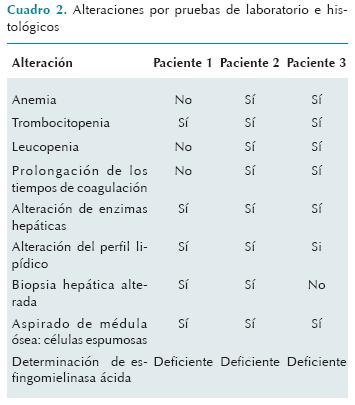 Enfermedad de Niemann-Pick tipo B: Estudio de tres casos y