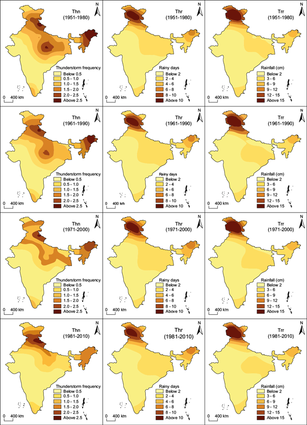 Spatial and temporal analysis of thunderstorm and rainfall activity ...