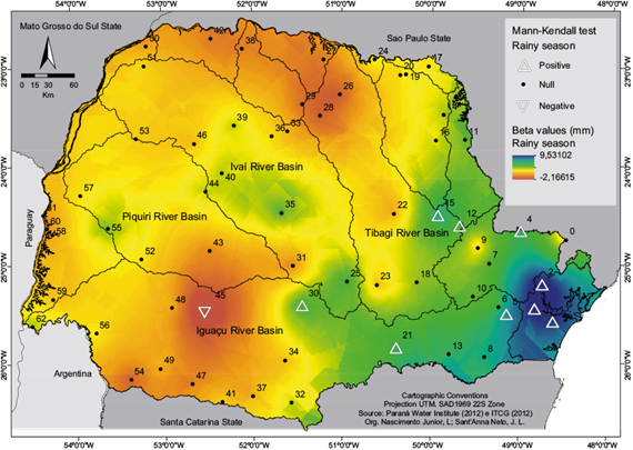 Trends and rainfall tropicalization in Paraná State, south of Brazil
