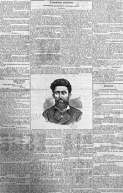 
						Imagen 1. “Variedades Policiales. Un capitán de ladrones en Buenos
							Aires”, La Patria Argentina, 25 de noviembre de 1879:
							1.
					