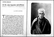 
						Juan Bautista Iguíniz, “El doctor Don Agustín de la Rosa. Esbozo
							biográfico y bibliográfico”, Ábside, núm. 5 (mayo de
							1939): 43.
					