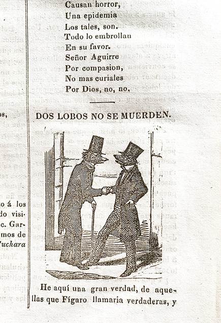 
						
								La Cuchara, 6 de noviembre de 1864. Hemeroteca
								Nacional de México. Grabado en madera.
					