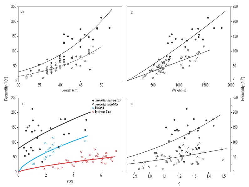 Fecundity of Sebastes mentella and Sebastes norvegicus in the Irminger ...