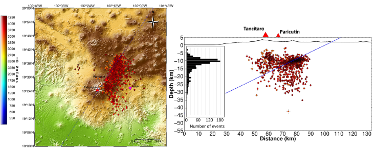 
						Location of the events that occurred during the PTRS-2 swarm, recorded in 2021.
					