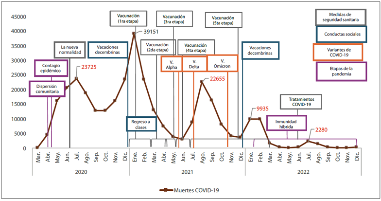 Dinámica espaciotemporal de la mortalidad por COVID-19 en México de ...