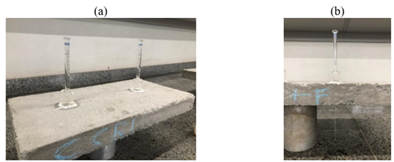 Study of waterproofed concrete panels with silicate-based permeability ...