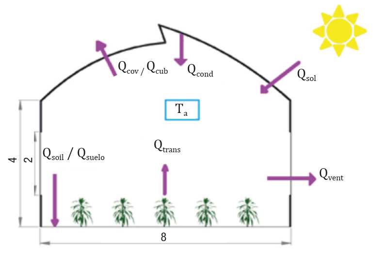 Dynamic energy balance model in a greenhouse with tomato cultivation ...