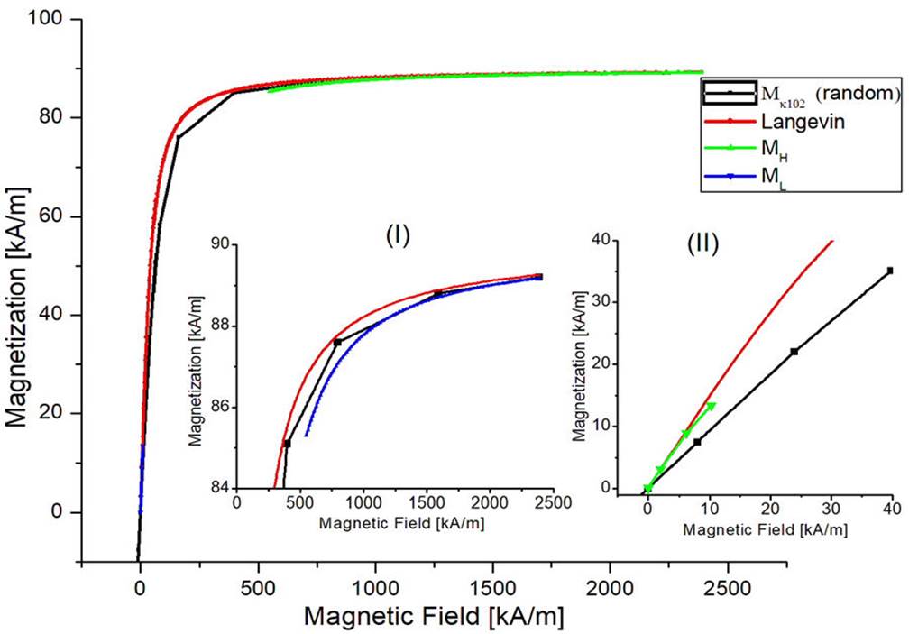 Analysis of the magnetic properties of core-shell iron oxide nanoparticles