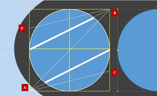 
							Triángulos áureos perfectos en el esquema de un cuerpo cavernoso
								derecho 
						