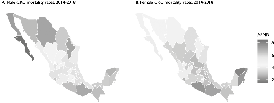 National and state-level colorectal cancer mortality trends in Mexico ...