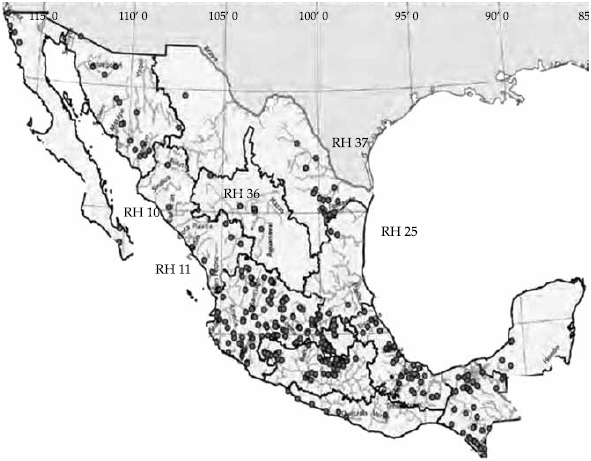 Mexico Rivers Graph Temporal Patterns in River Flows in Basins in Northern Mexico