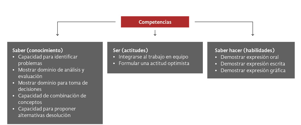 
							Competencias para desarrollar con el modelo.
						